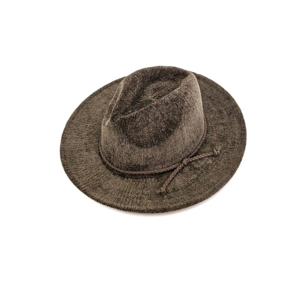 Anthropologie Olive Green Textured Hat Chenille